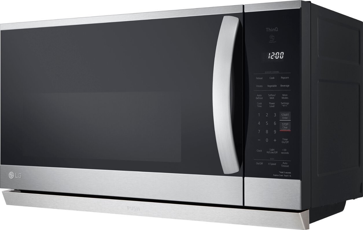 LG - 2.1 Cu. Ft. Over-the-Range Smart Microwave with Sensor Cooking and ExtendaVent 2.0 - Stainless Steel