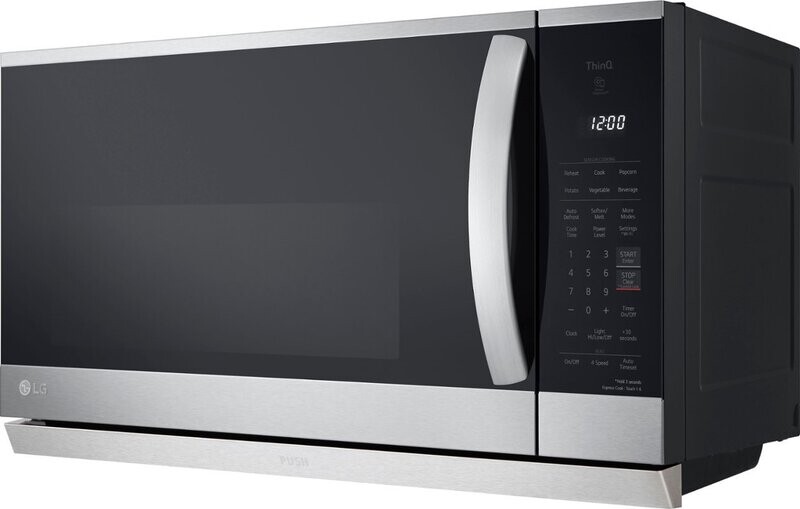 LG - 2.1 Cu. Ft. Over-the-Range Smart Microwave with Sensor Cooking and ExtendaVent 2.0 - Stainless Steel