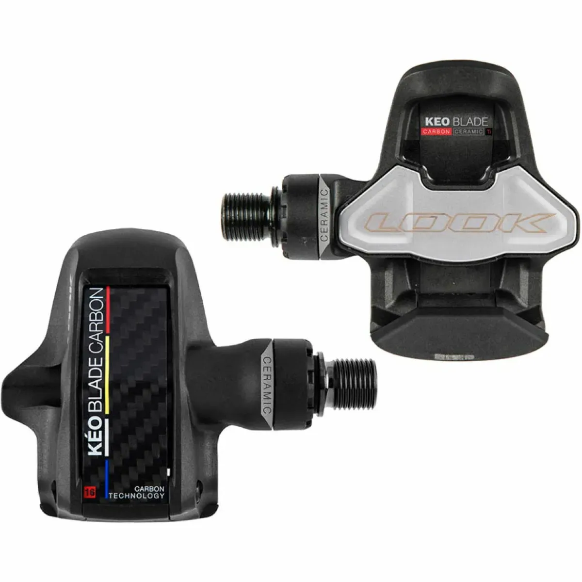 LOOK KEO BLADE CARBON CERAMIC Ti Pedals - Single Sided Clipless, Titanium, 9/16", Black