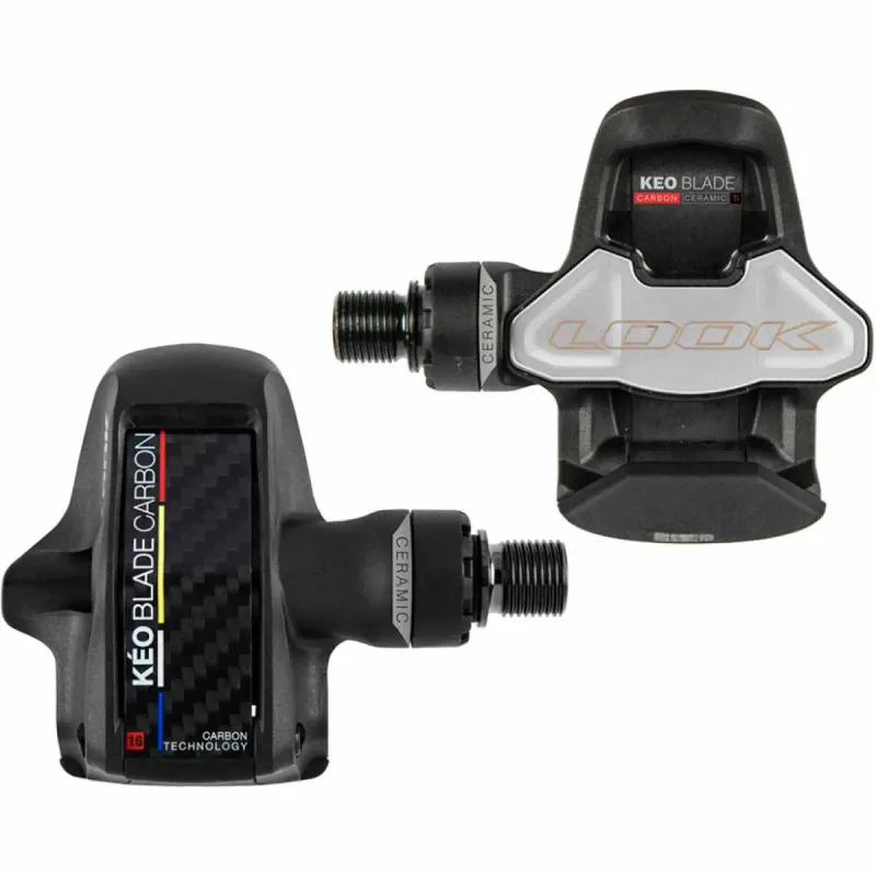 LOOK KEO BLADE CARBON CERAMIC Ti Pedals - Single Sided Clipless, Titanium, 9/16", Black