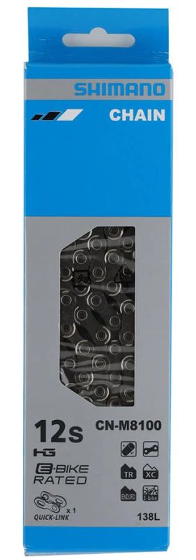 Shimano Chain,  CN-M8100,  XT &amp; Ultegra 12-Speed, 138L with Quick Link