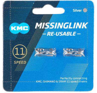 KMC Missing Link (Quick Link) 11s 2 pack, silver
