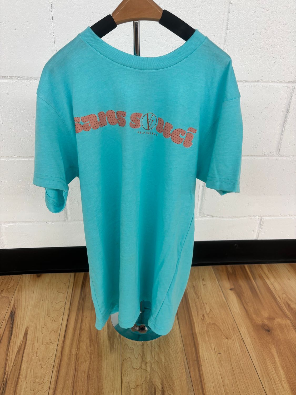 Velo Valets Sans Souci Comic Print T-Shirt, Color: Teal, Size: XS