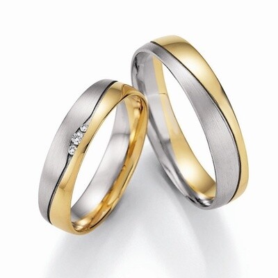 Alianzas de oro combinado con 3 diam. SP-66-43050-45+66-43060-45-BI8