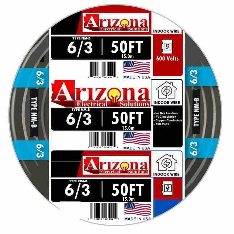 50  FEET 6/3  NM-B CABLE WITH GROUND