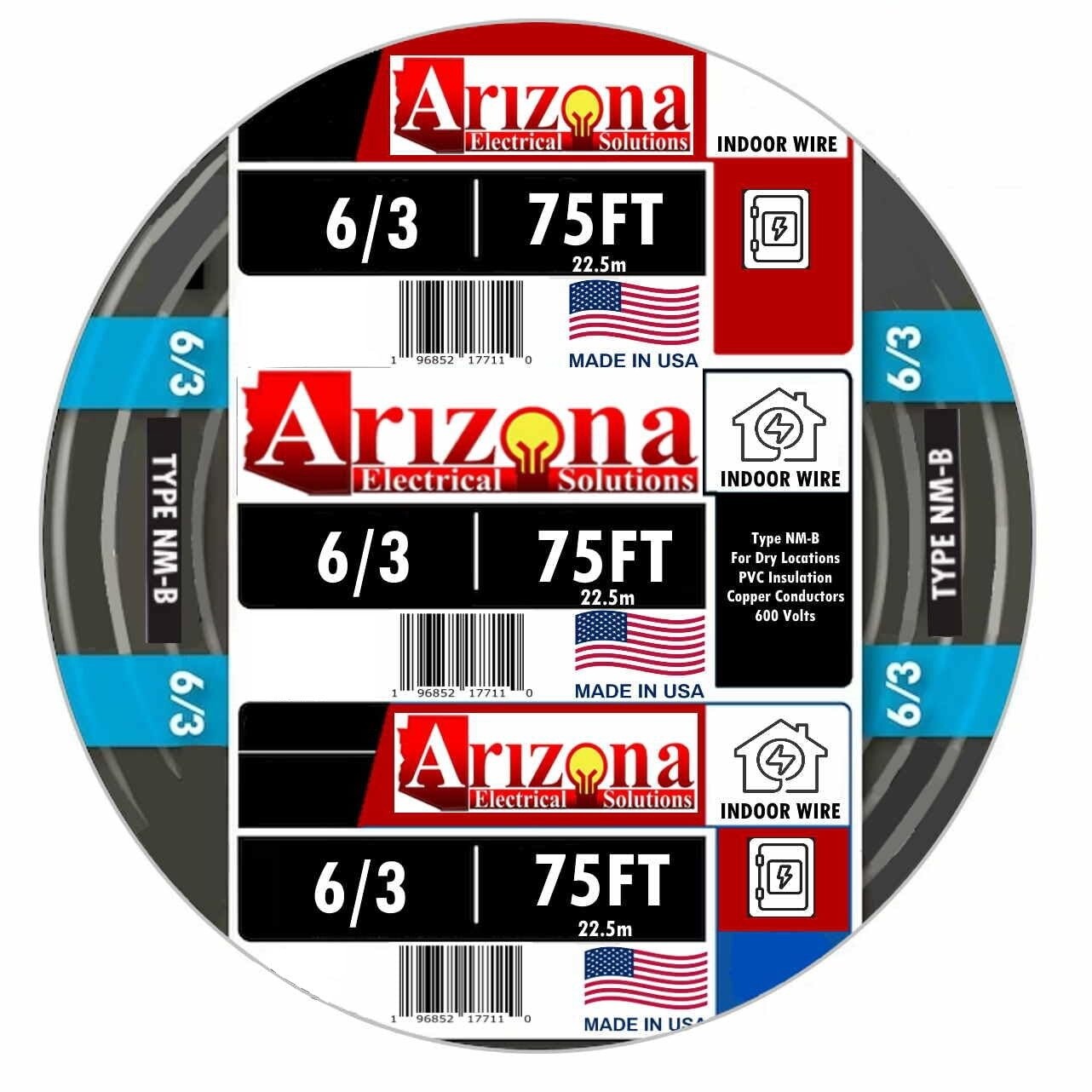 75 FEET 6/3 NM-B CABLE WITH GROUND