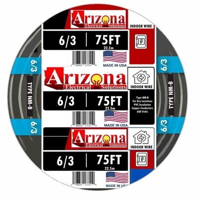 75 FEET 6/3 NM-B CABLE WITH GROUND