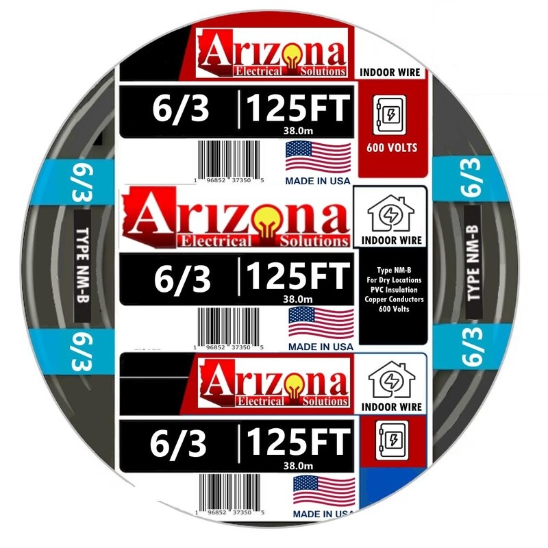 125 FEET 6/3 NM-B CABLE WITH GROUND