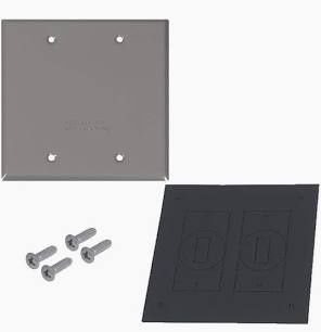 2-GANG WEATHERPROOF BLANK COVER W/GASKET