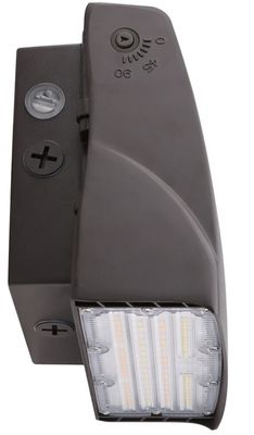 Adjustable Wallpack, Field Selectable Watts 15W-20W-30W and Color Selectable 3000K-4000K-5000K, 120-277VAC, Photocell-Enable/Disable