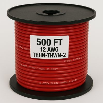 12 AWG-THHN-THWN-2-STR-RED-500FT