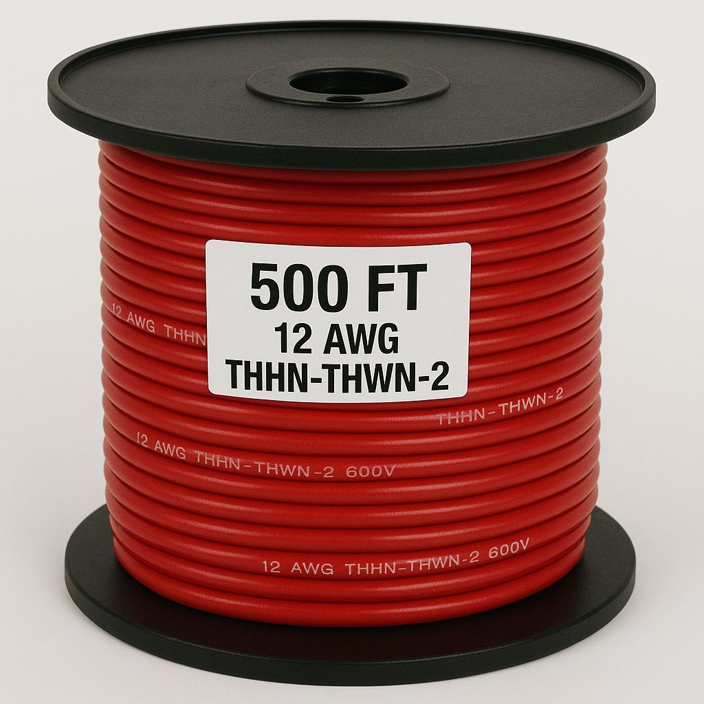 12 AWG-THHN-THWN-2-SOL-RED-500FT