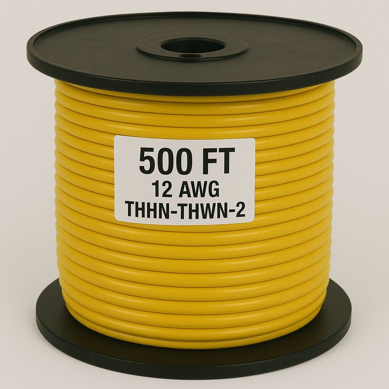 12 AWG-THHN-THWN-2-STR-YELLOW-500FT