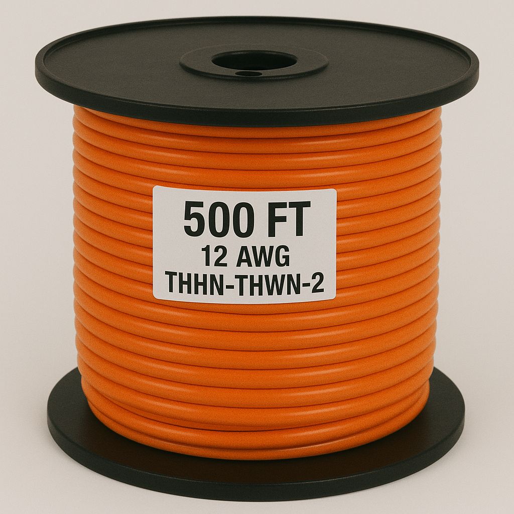12 AWG-THHN-THWN-2-STR-ORANGE-500FT