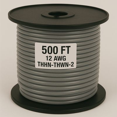 12 AWG-THHN-THWN-2-STR-GRAY-500FT