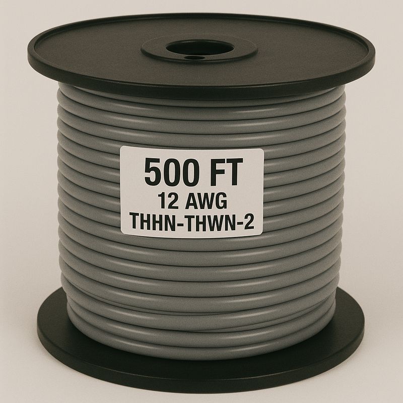 12 AWG-THHN-THWN-2-STR-GRAY-500FT