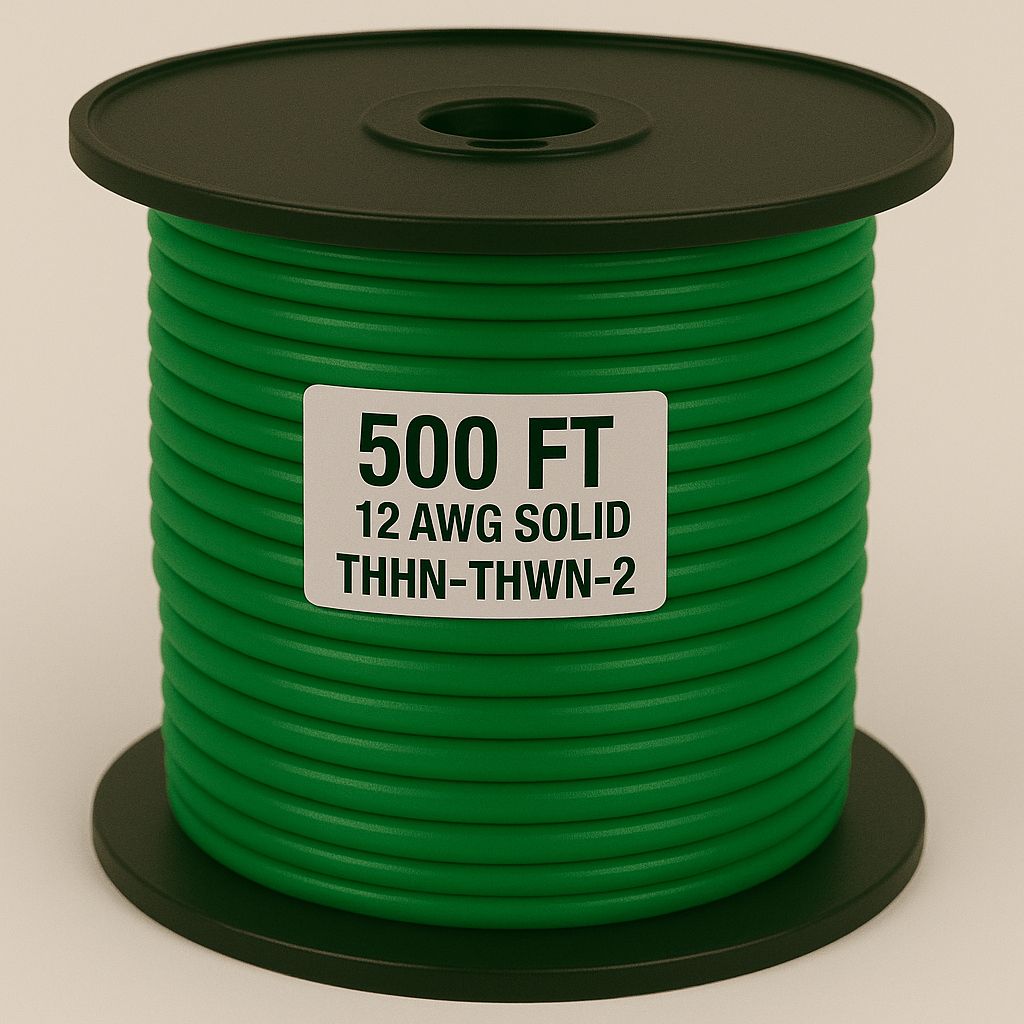 12 AWG-THHN-THWN-2-SOL-GREEN-500FT