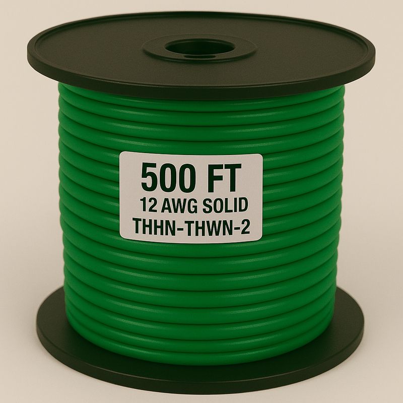 12 AWG-THHN-THWN-2-SOL-GREEN-500FT