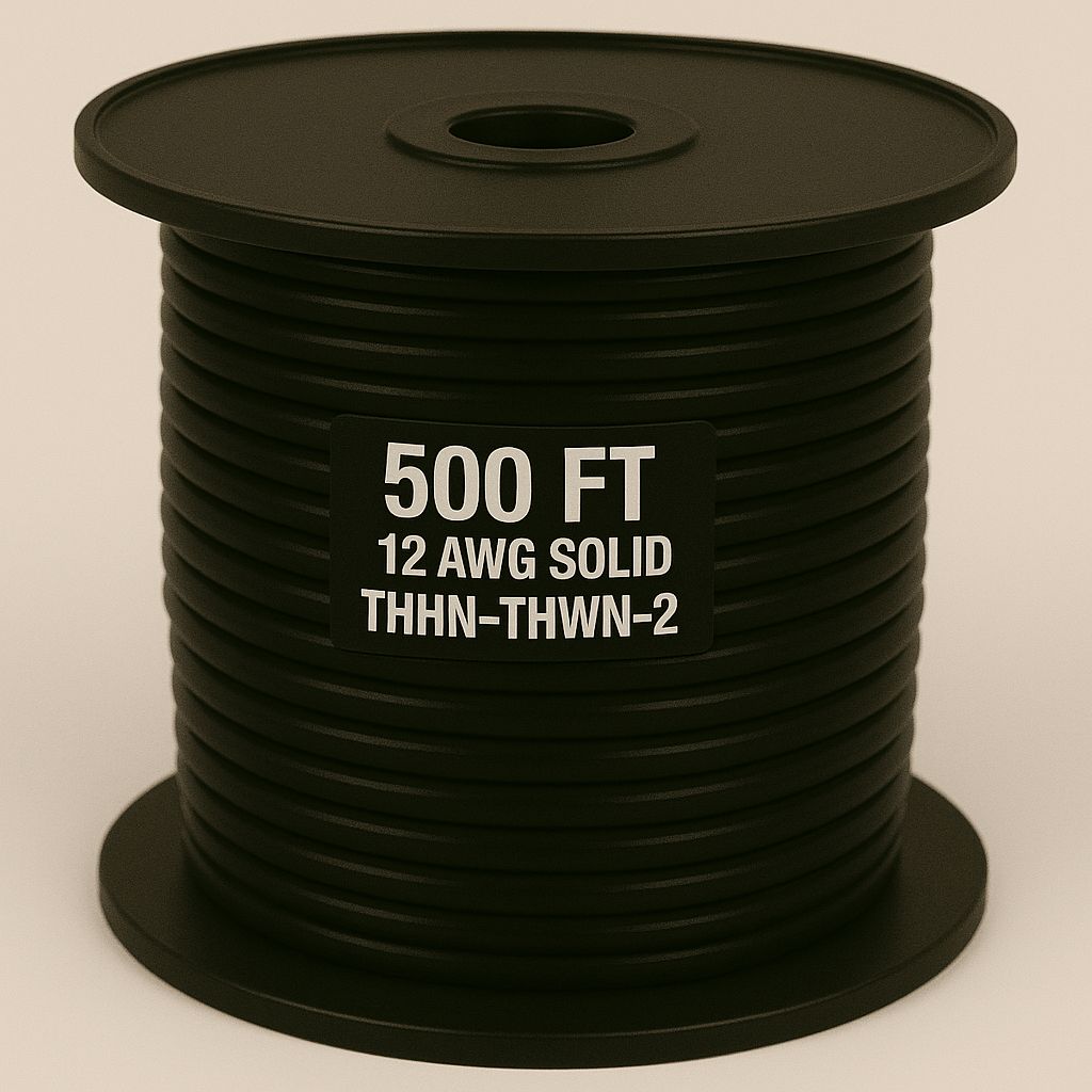 12 AWG THHN-THWN-2-SOL-BLACK-500FT