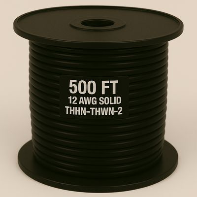 12 AWG THHN-THWN-2-SOL-BLACK-500FT