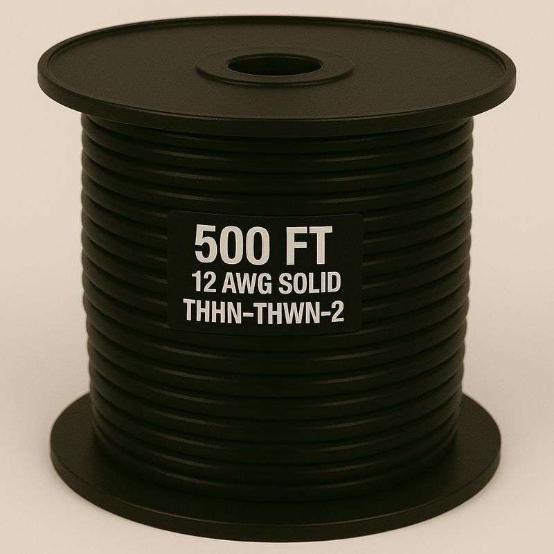 12 AWG THHN-THWN-2-SOL-BLACK-500FT