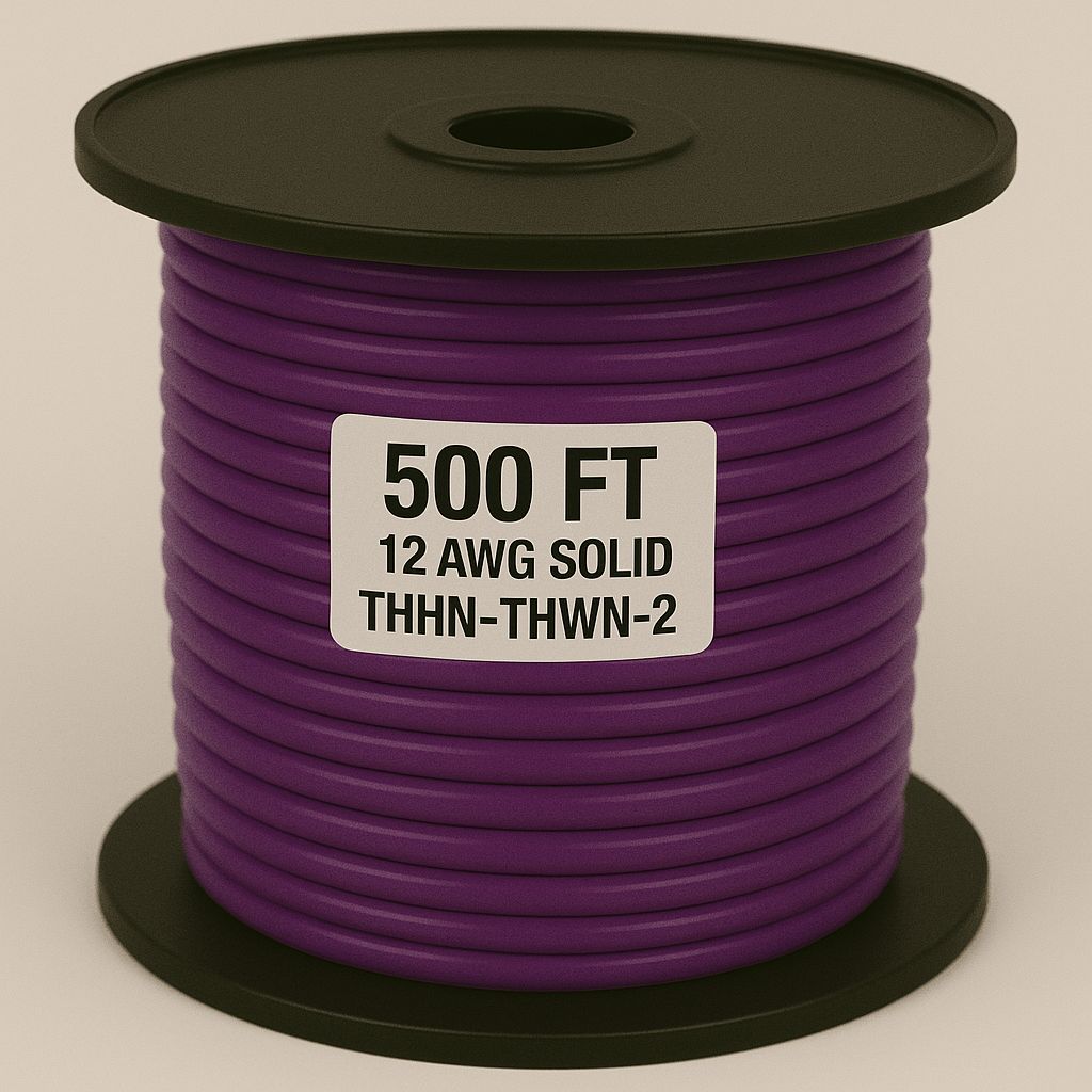 12 AWG-THHN-THWN-2-SOL-PURPLE-500FT