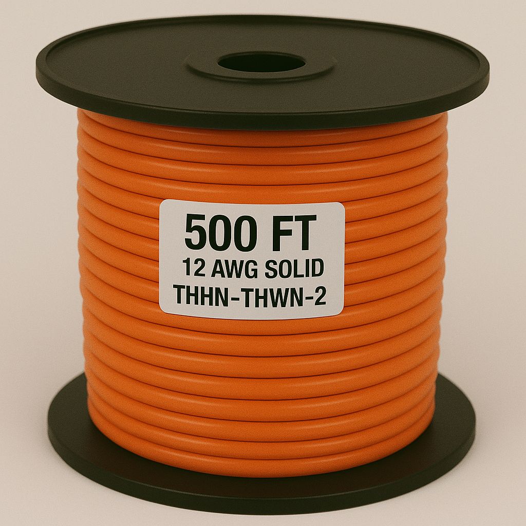 12 AWG-THHN-THWN-2-SOL-ORANGE-500FT