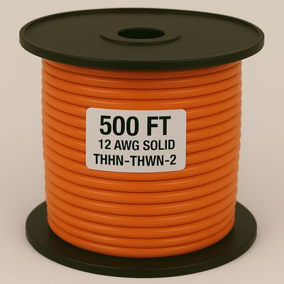 12 AWG-THHN-THWN-2-SOL-ORANGE-500FT