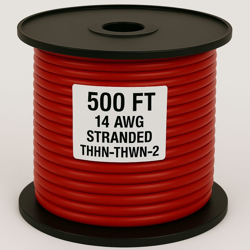 14  AWG-THHN-THWN-2-STR-RED-500FT