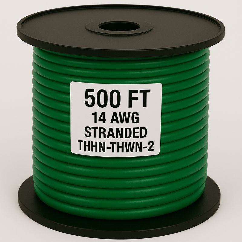 14  AWG-THHN-THWN-2-STR-GREEN-500FT