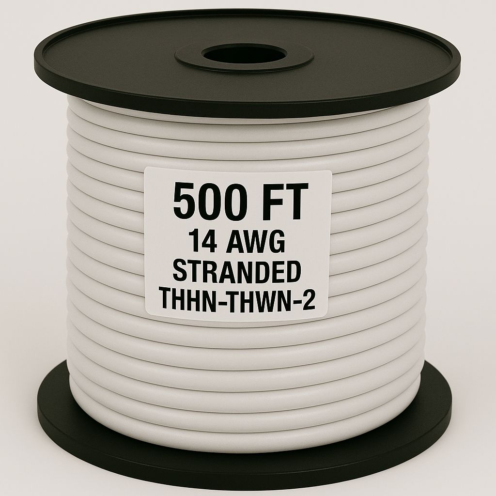 14  AWG-THHN-THWN-2-STR-WHITE-500FT