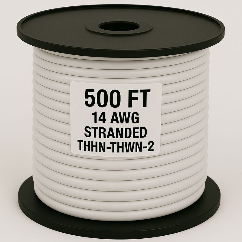 14  AWG-THHN-THWN-2-STR-WHITE-500FT