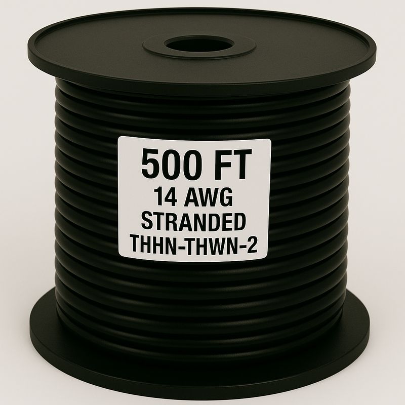 14  AWG-THHN-THWN-2-STR-BLACK-500FT
