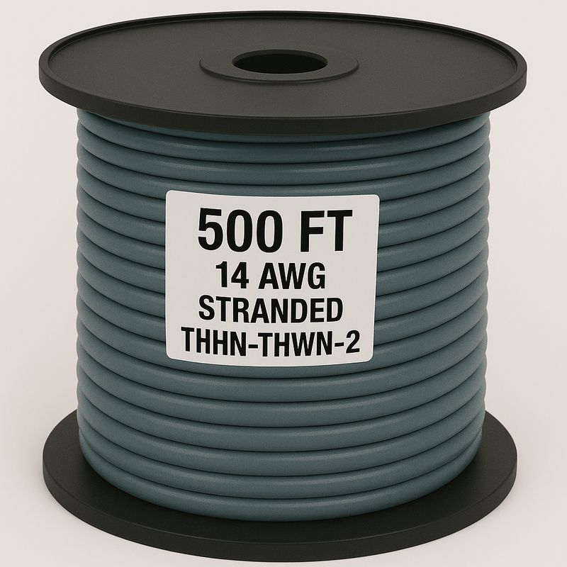 14  AWG-THHN-THWN-2-STR-GRAY-500FT