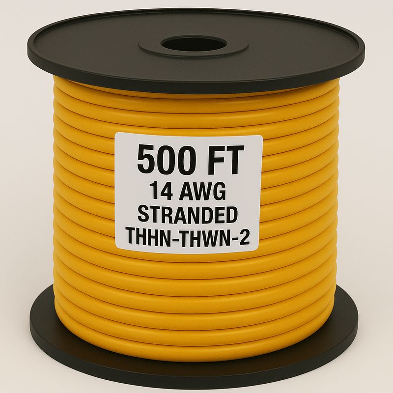 14  AWG-THHN-THWN-2-STR-YELLOW-500FT