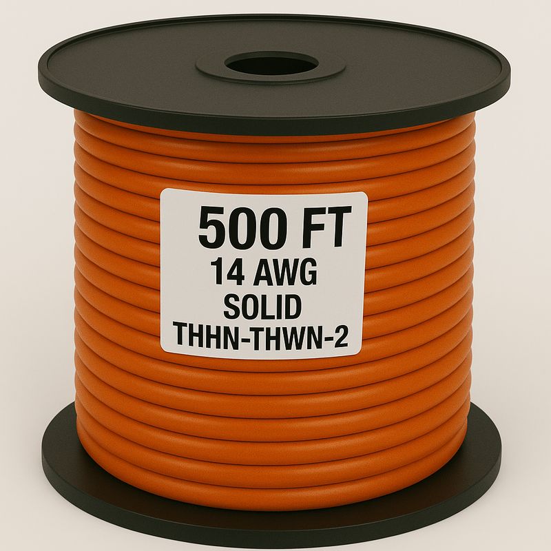 14  AWG-THHN-THWN-2-SOL-ORANGE-500FT
