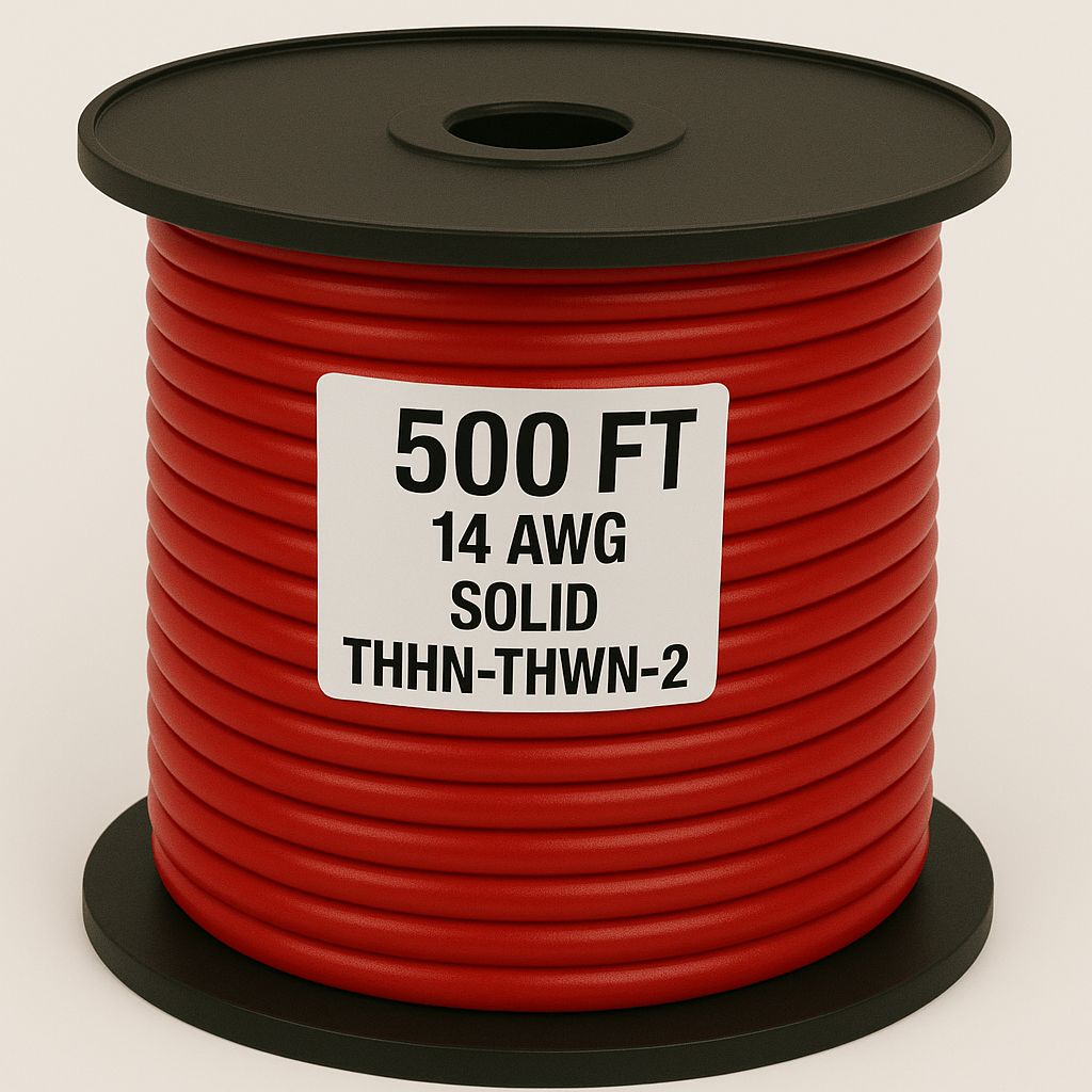 14  AWG-THHN-THWN-2-SOL-RED-500FT