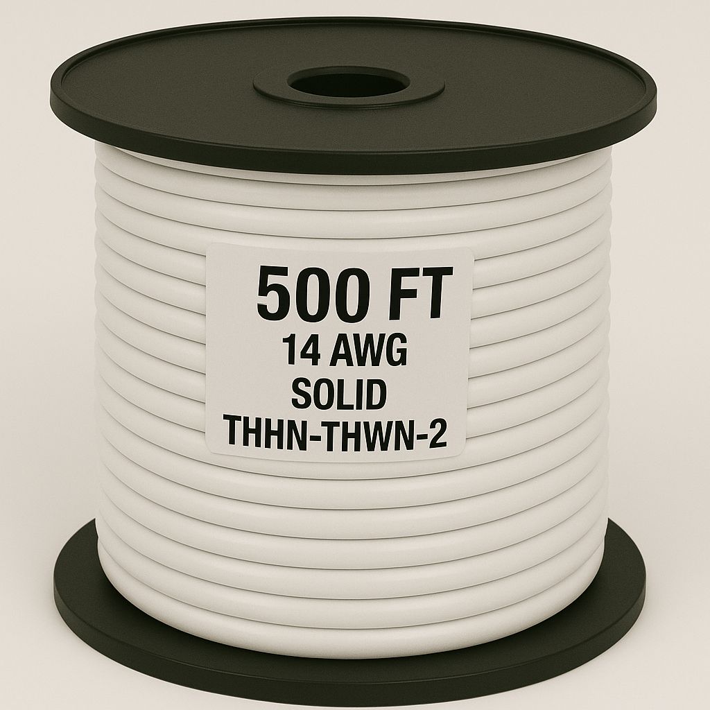 14  AWG-THHN-THWN-2-SOL-WHITE-500FT
