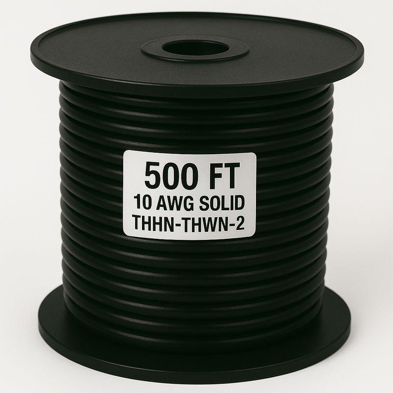 10  AWG-THHN-THWN-2-SOL-BLACK-500FT