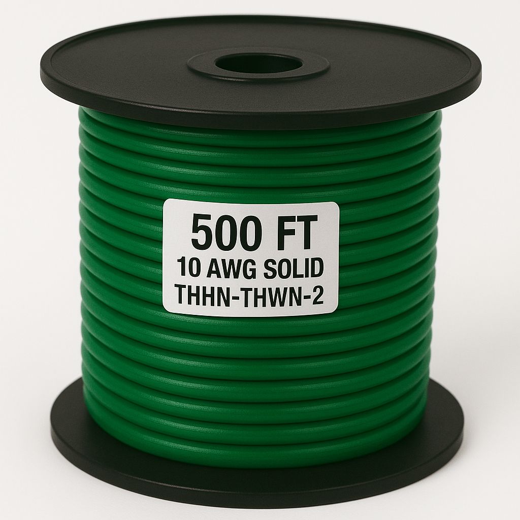 10  AWG-THHN-THWN-2-SOL-GREEN-500FT