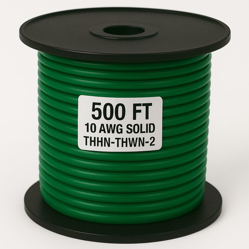 10  AWG-THHN-THWN-2-SOL-GREEN-500FT