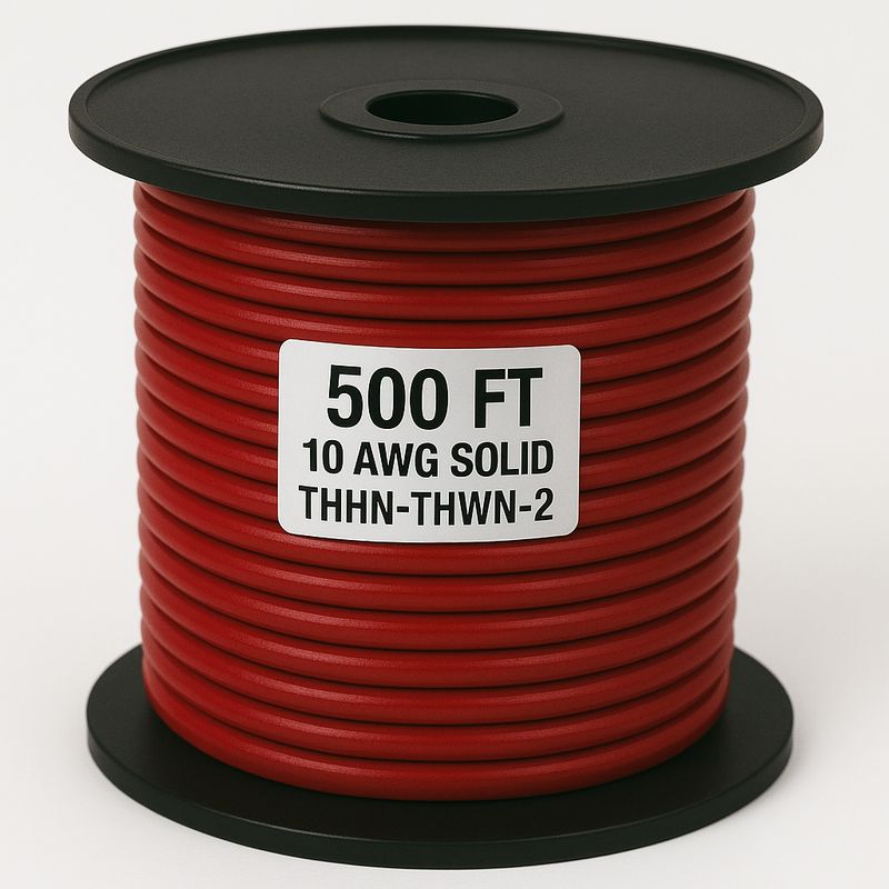 10  AWG-THHN-THWN-2-SOL-RED-500FT