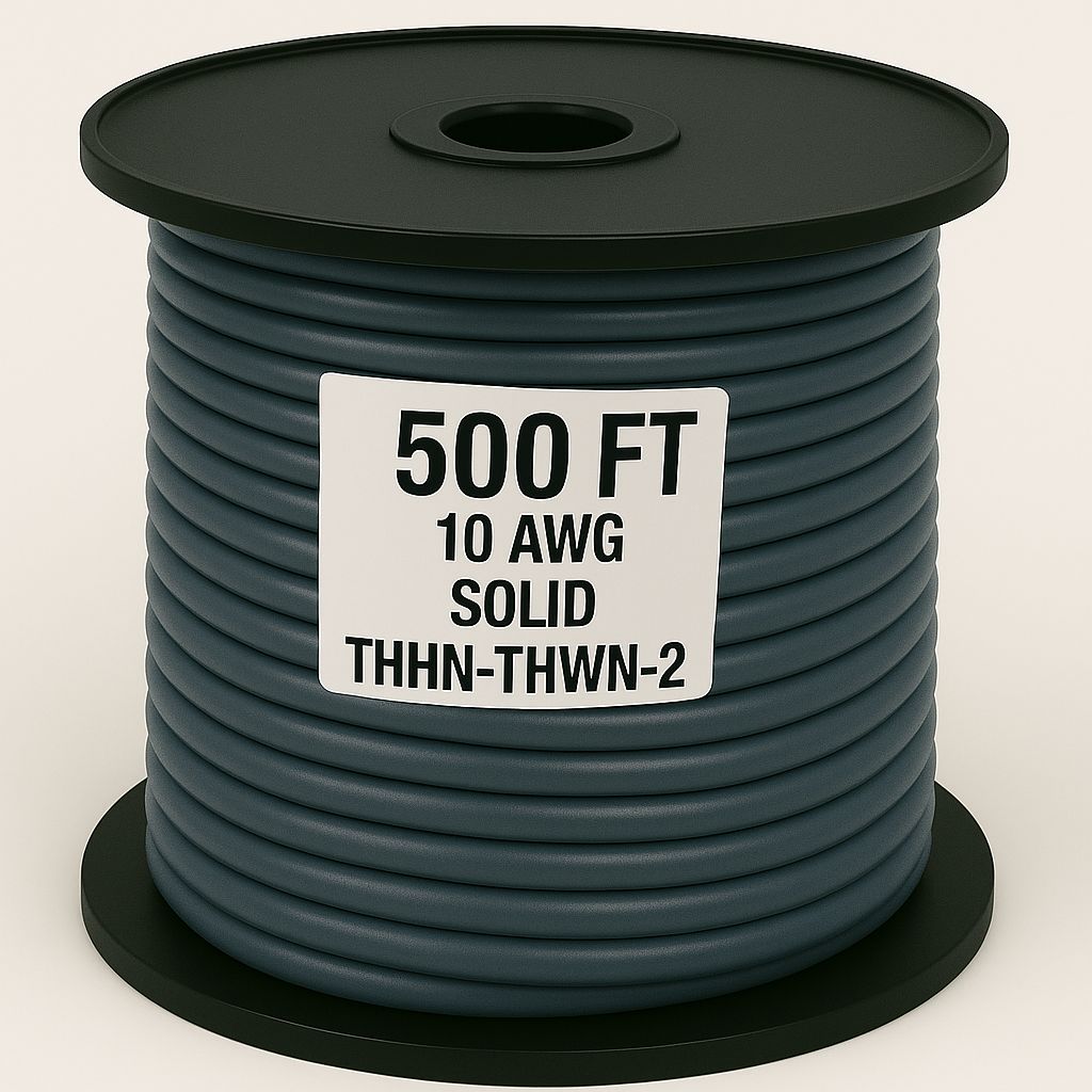 10  AWG-THHN-THWN-2-SOL-GRAY-500FT