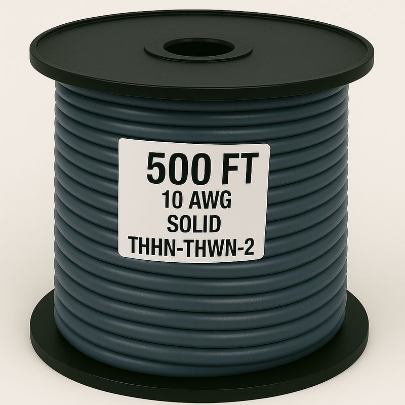 10  AWG-THHN-THWN-2-SOL-GRAY-500FT