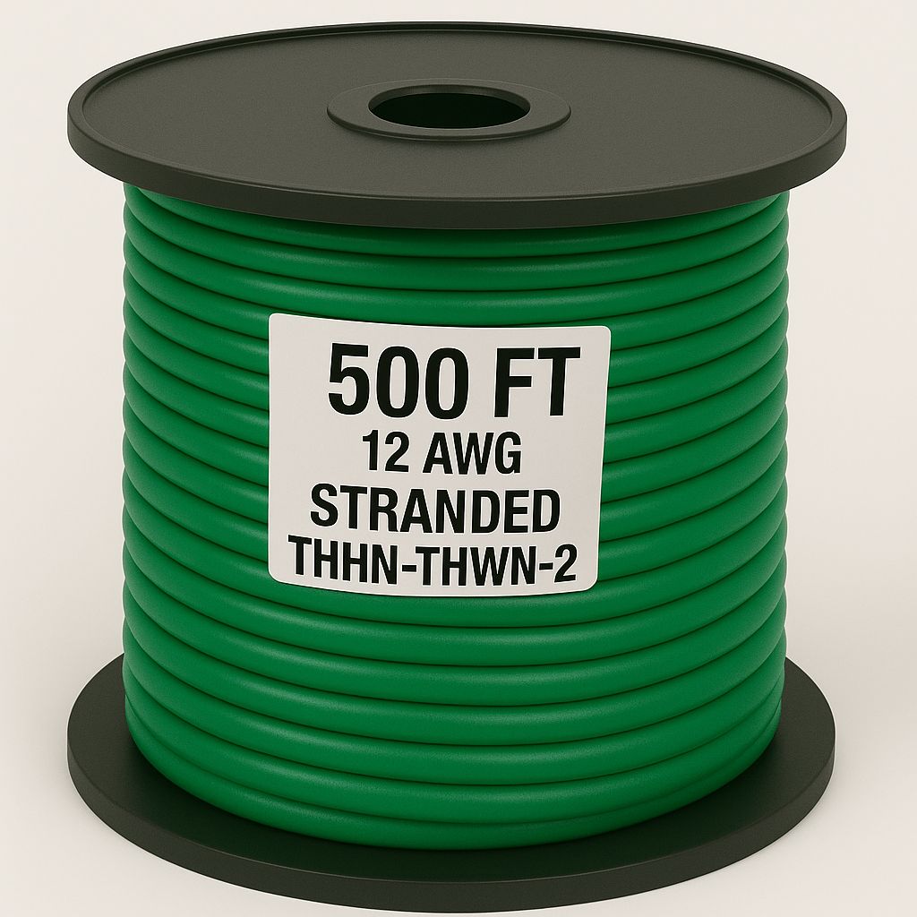 12 AWG-THHN-THWN-2-STR-GREEN-500FT