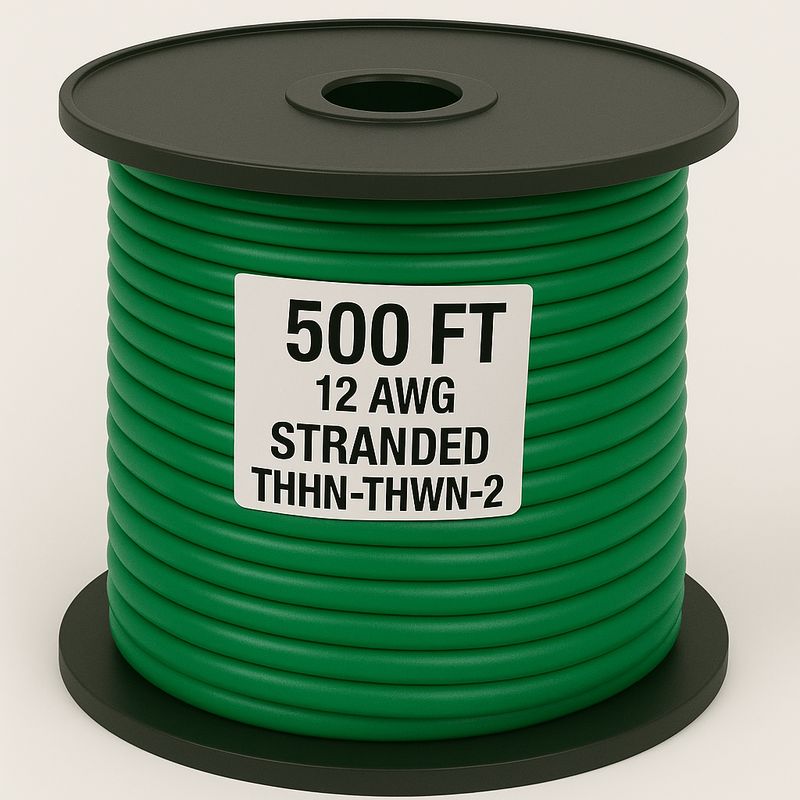 12 AWG-THHN-THWN-2-STR-GREEN-500FT