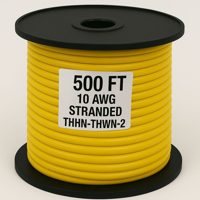 10 AWG-THHN-THWN-2-STR-YELLOW-500FT