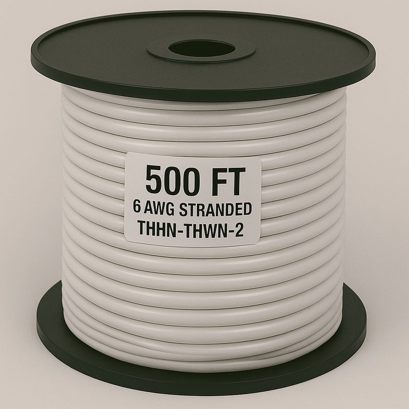 6  AWG-THHN-THWN-2-STR-WHITE-500FT