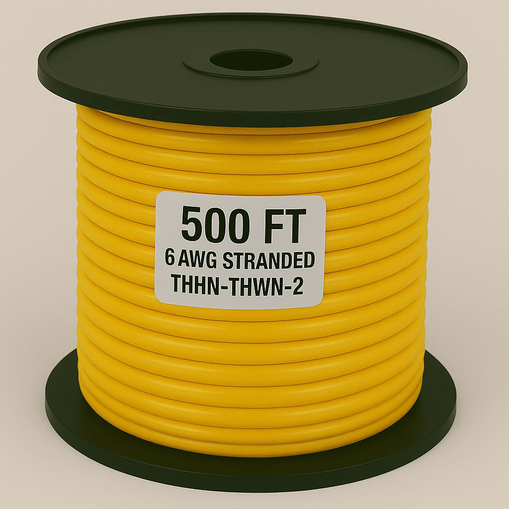 6  AWG-THHN-THWN-2-STR-YELLOW-500FT