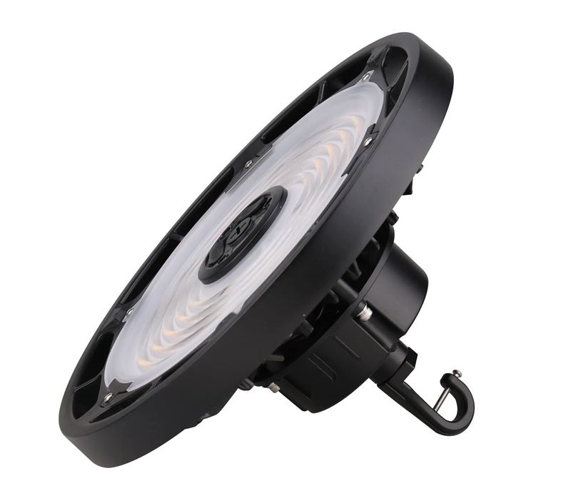 Hoverbay Round Highbay 100W Color Selectable 4000K or 5000K Black Housing Universal Voltage 120 277V